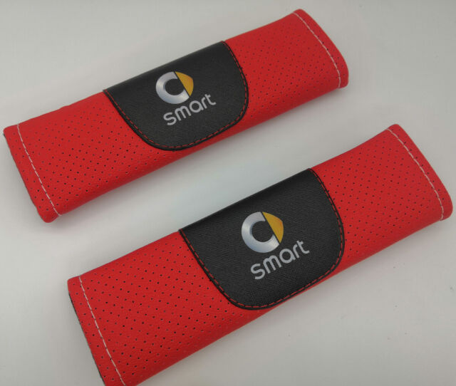 2Pcs Red color Car Seat Belt Shoulder Cushion Cover Pad Fit For Smart Auto