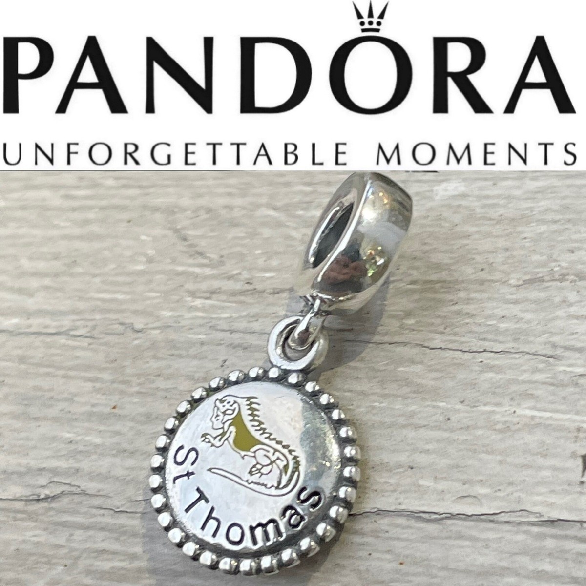 Rare Pandora Exclusive Island of Saint Thomas dangle charm