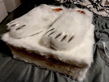 Bravest Studios White Bear Claw Mules IN HAND Size 11 authentic Limited Edition