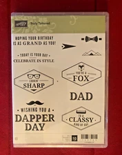 Stampin Up Stamp Set TRULY TAILORED Dad, Classy kind of guy, lookin' sharp