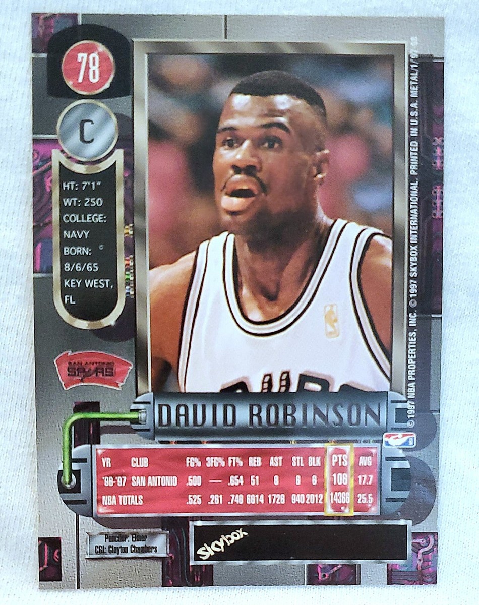 1997-98 Metal Universe #78 David Robinson San Antonio Spurs Card