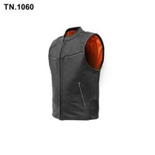 Men's Motorcycle Extreme Luxury Soft Natural Leather Club Vest