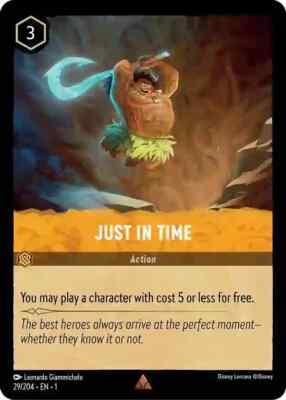Just in Time  29/204 (Regular) Lorcana The First Chapter NM