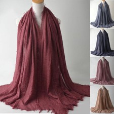 Islamic Women Cotton Hijab Long Scarf Islamic Muslim Turban Head Wrap Shawls