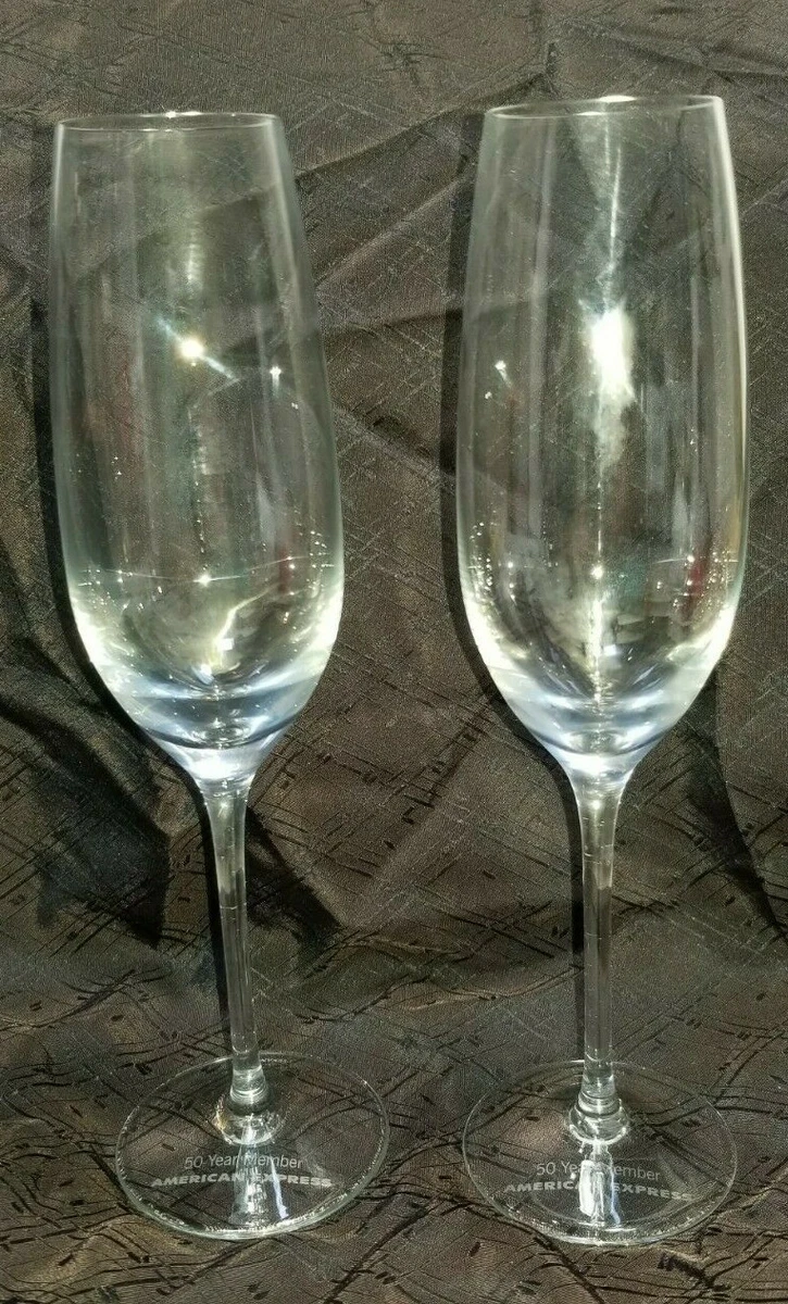 Tiffany Home Essentials Champagne Flutes in Crystal Glass, Set of Two