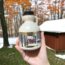 100% Pure NY Maple Syrup Grade A  amber rich 1 Pint 16 oz