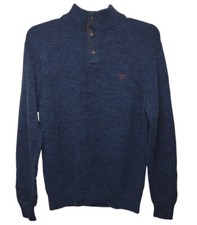 Chaps Elbow Patch Cotton Sweater Large with logo