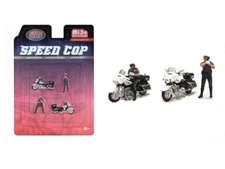 Speed Cop Police Motorcycles Figures 1:64 Scale Model - American Diorama AD64530