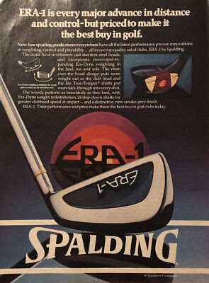 1975 Spalding Era-1 Golf Clubs PRINT AD Major Advance Distance Control VTG 1970s