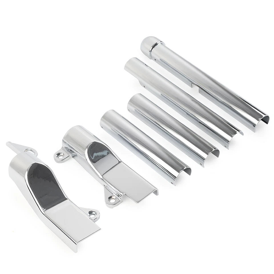 Cubiertas de tubo de basculante trasero cromadas 6 piezas para Harley Davidson Softail 2000-2007 Foto 4 de 4