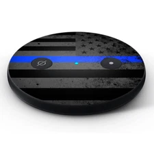 Vinyl Decal Skin for Amazon Echo Input - Thin Blue Line Distressed