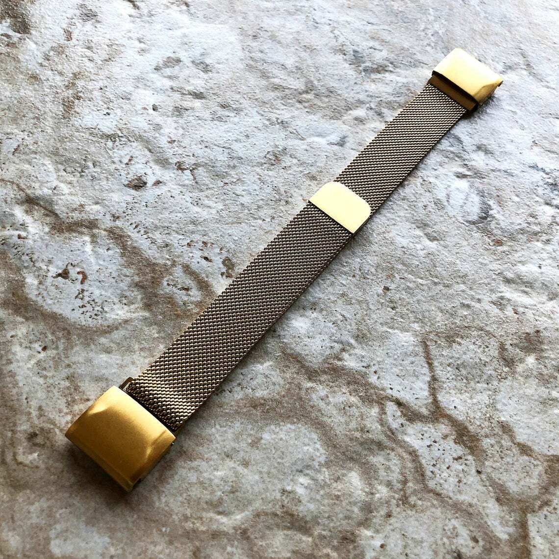 Gold Color Milanese Quick Fit Band for Garmin fenix 8 43mm 7S 6S