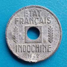 Indochine French Indo China 1/4 Cent 1942 Lec.23 Km 25