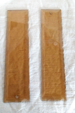 1 paire de plaques de propreté pour porte, verre fumé biseauté vers 1970