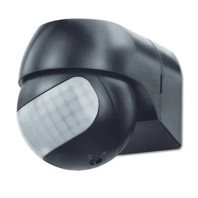 Sonero Mini PIR-Bewegungsmelder schwarz 180° Innen Außen IP44 LED ok 12m 1-800W