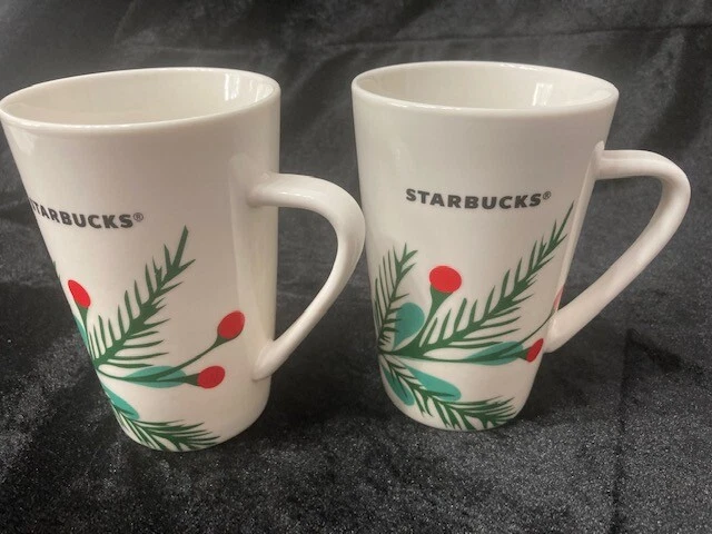 2020 Starbucks Christmas Holiday coffee mugs cups set of 2 new