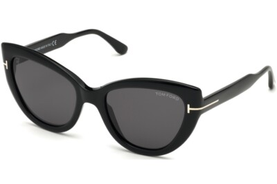 Tom Ford FT 0762 Anya 01D Shiny Black Smoke Polarized 55 mm Sunglasses Box, Case NWT Tom Ford FT 0762 Anya 01D Shiny Black Smoke Polarized 55  main image 4