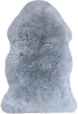 Woolous Gray Sheepskin Rug 2x3 ft   Genuine New Zealand Real Sheep skin Throw