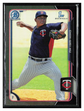 2015 Bowman Chrome Prospects Asia Black Ref #BCP112 Chih-Wei Hu