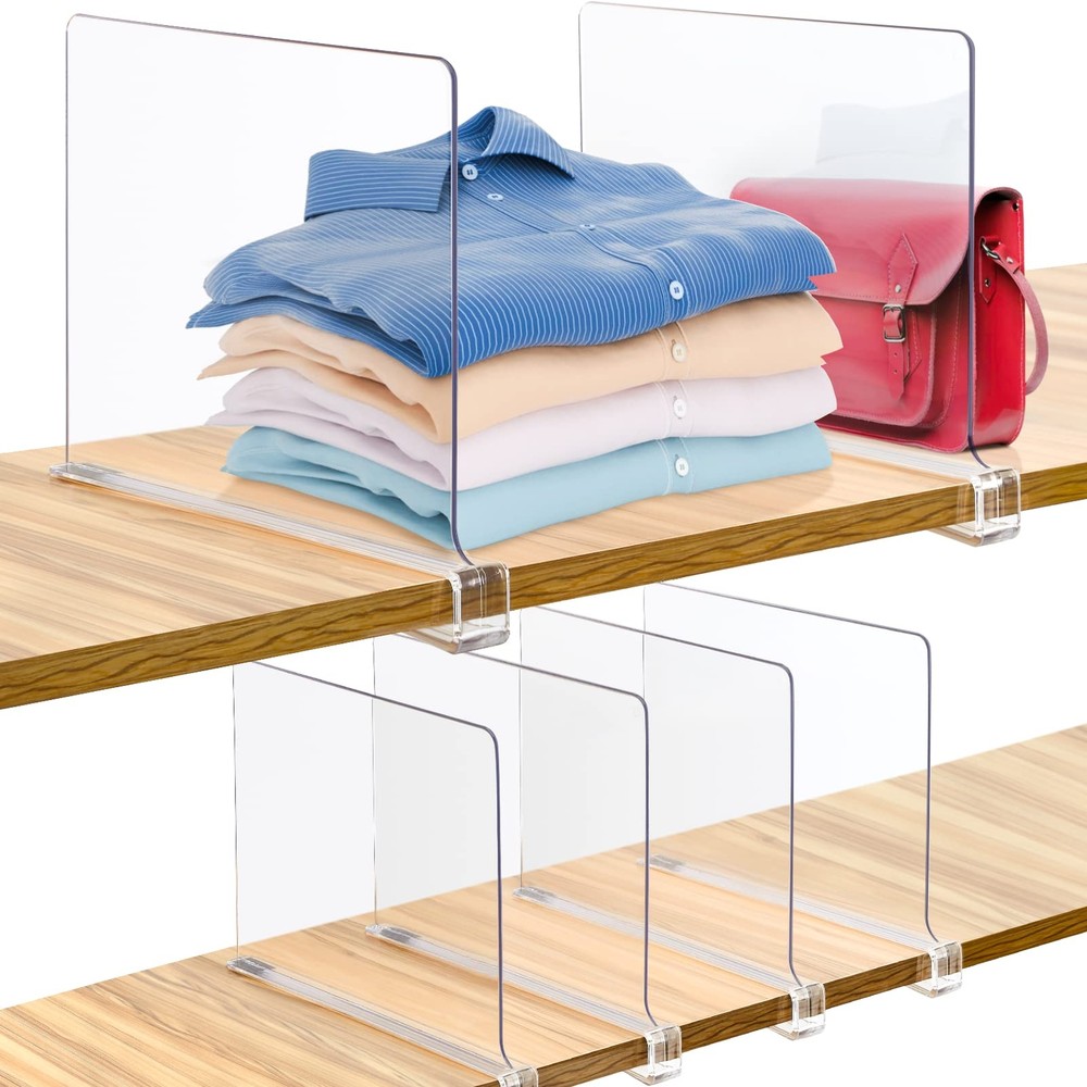 Acrylic Shelf Dividers Clear Shelf Divider for Closets Plastic Shelve Divider... Acrylic Shelf Dividers Clear Shelf Divider for Closets Plastic Shelve Divider...