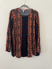 Matilda Jane Once Upon a Time Blouse Tunic Boho Floral Artsy Size XL