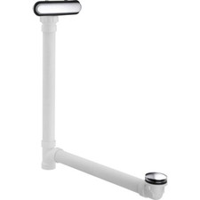 KOHLER 7272-CP Clearflo Slotted Overflow Bath Drain with Toe-Tap Stopper, Above-