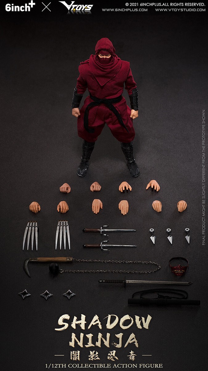 VTOYS X 6INCH 1:12 Shadow Ninja Red Figure VT SN002(Red) | eBay