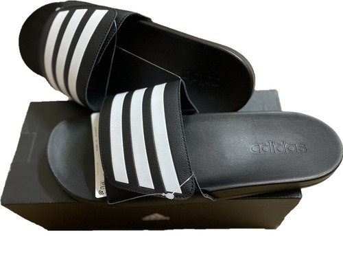 Adidas Adilette Comfort Adjustable Slide 'Black White' Sneaker | Men's Size 11