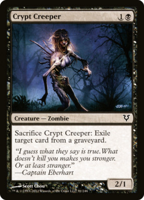 Magic the Gathering CRYPT CREEPER #91/244 Avacyn Restored 2012 Black Common X4
