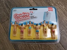 Bar Drinking Buddies Cocktail Markers Glass Hangers Sexy Gift Studs New