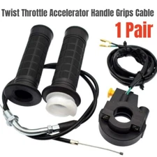 2PCS 7/8" ATV Pit Bike Twist Throttle Accelerator Handle Grips Cable Assembly US