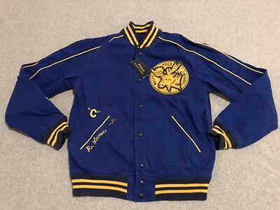 Polo Ralph Lauren Pine Lake Moose P Wing Letterman Jacket Mens
