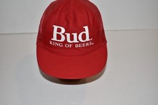Bud King Of Beers Budweiser Hat Cap Red Mesh Snapback Usa Stylemaster  TTW27 