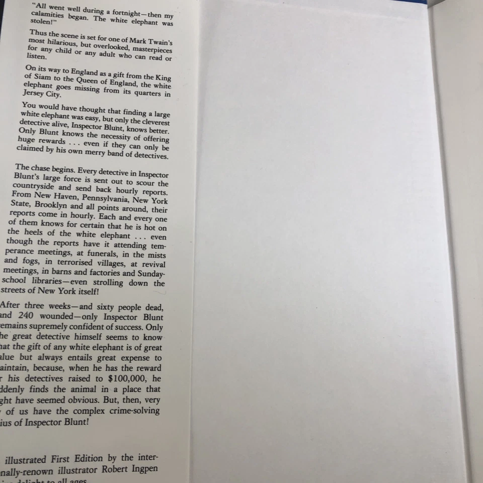 The Stolen White Elephant by Mark Twain Large Hardcover First Edition Book - Image 2 of 4