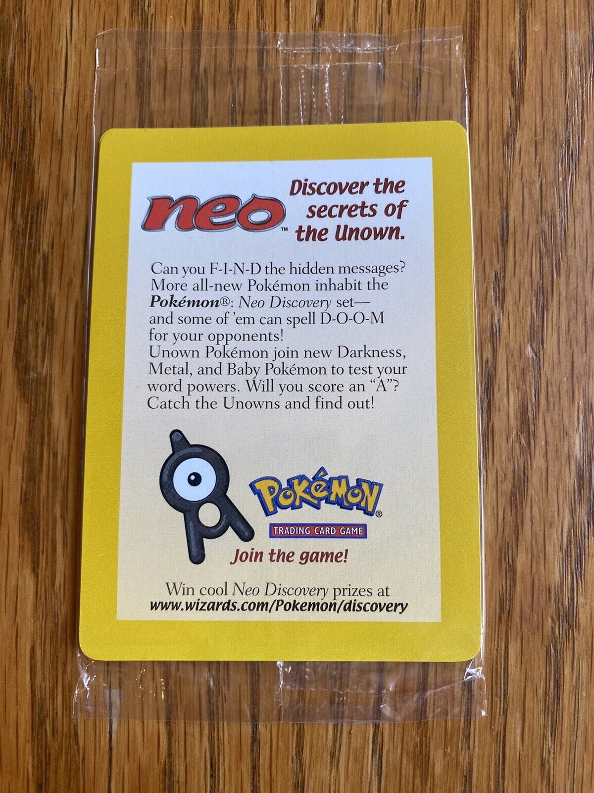 Pokemon Neo Discovery Entei Promo, The Secrets Of The Unown sealed