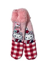 Hello Kitty Holiday Women's Fuzzy Lined Slipper Socks Size 4-10 NWT