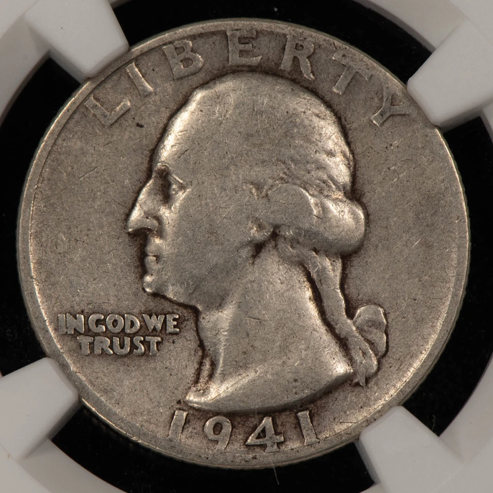 1941 DDO 25c Silver Washington Quarter - FS-102 - NGC VF Dets - SKU-X5814 - Image 4 of 4