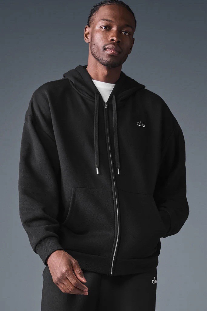 Alo Accolade Full Zip Hoodie Black Size S NWT | eBay