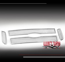 01-05 Ford Explorer Sport Trac Upper Stainless Steel Mesh Grille Chrome 4pcs Set