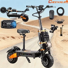 8000W 60V 43Ah Foldable 85KM/H Electric Scooter Dual Motor 11Inch Off-Road Tire