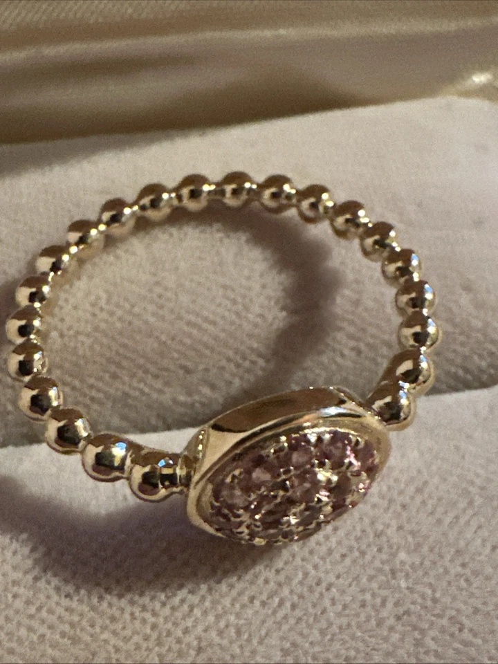 Ring,Gg 375, Turmaline, Gr. 56, Ringschiene Kügelch. 2,5 mm, Kopf 9,5mm - Bild 3 von 4