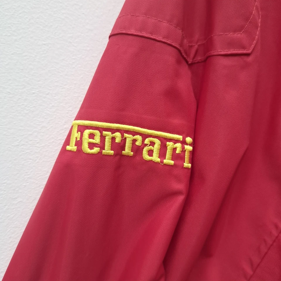 Vintage Retro 1995 Ferrari Red F1 Waterproof Coat Fomula One Size L - Image 4 of 4