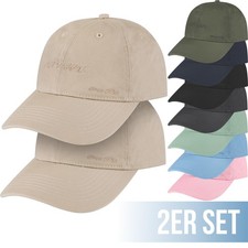 2x Baumwoll Caps für Damen und Herren Atmung...