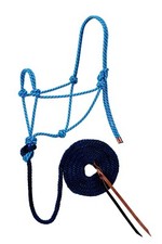 Hurricane Blue Dark Red Navy Halter 3 8 Poly Rope Hand Knotted Lead 10 Feet