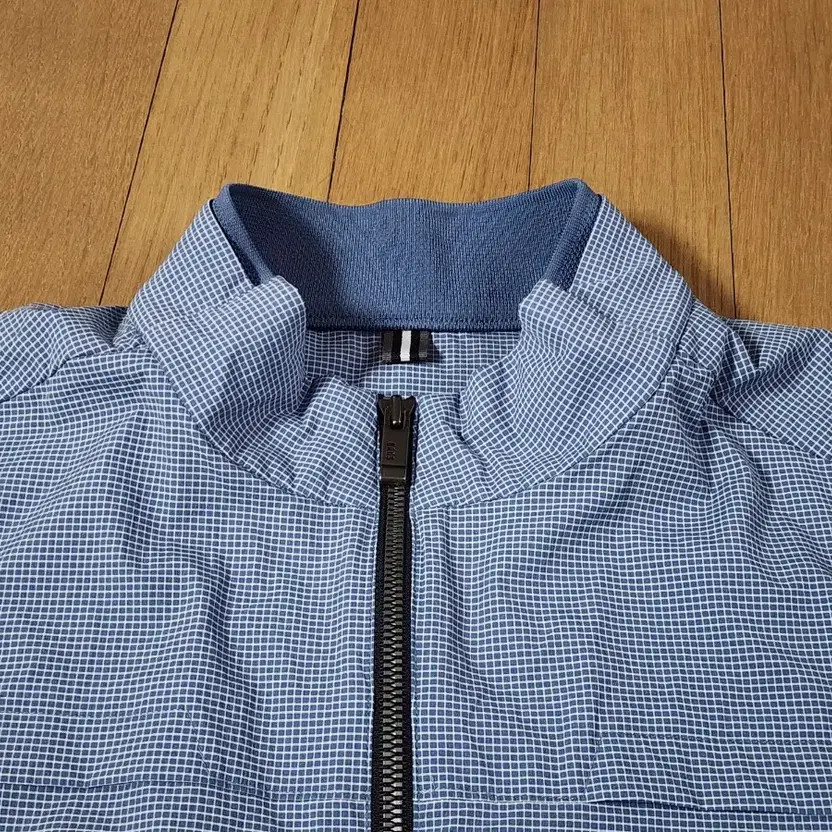 Daks Checked Pattern Blue Bomber Jacket 95 - image 6