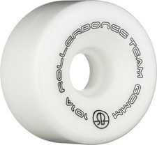 Rollerbones Team Logo 101A Recreational Roller Skate Wheels Set 57mm, White