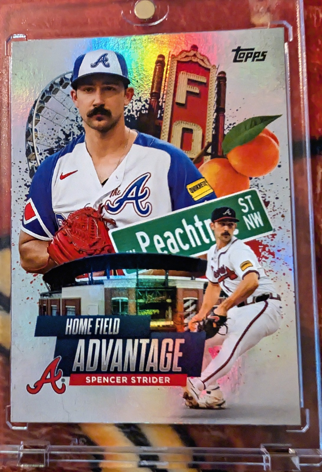 2025 TOPPS CHROME SPENCER STRIDER HOME FIELD ADVANTAGE ATLANTA BRAVES