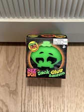 Schylling NeeDoh Jack-GLOW Lantern Glow in the Dark Squeeze Toy Green