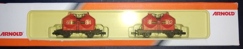 Arnold N 0255 Wagen-Set 2 Stk. Staub-Silowagen Typ Usc  "PEBÜSO Münster"; OVP, N | Zustand: Neu
