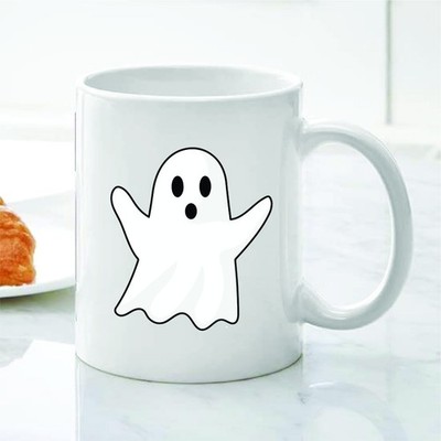 Halloween minimalistisch niedlich Neuheit Geist Tasse Geschenk Ihm Ihre gruselige Jahreszeit 11oz